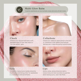 bayfree Multi Glow Balm used on eyelids for a glowing effect