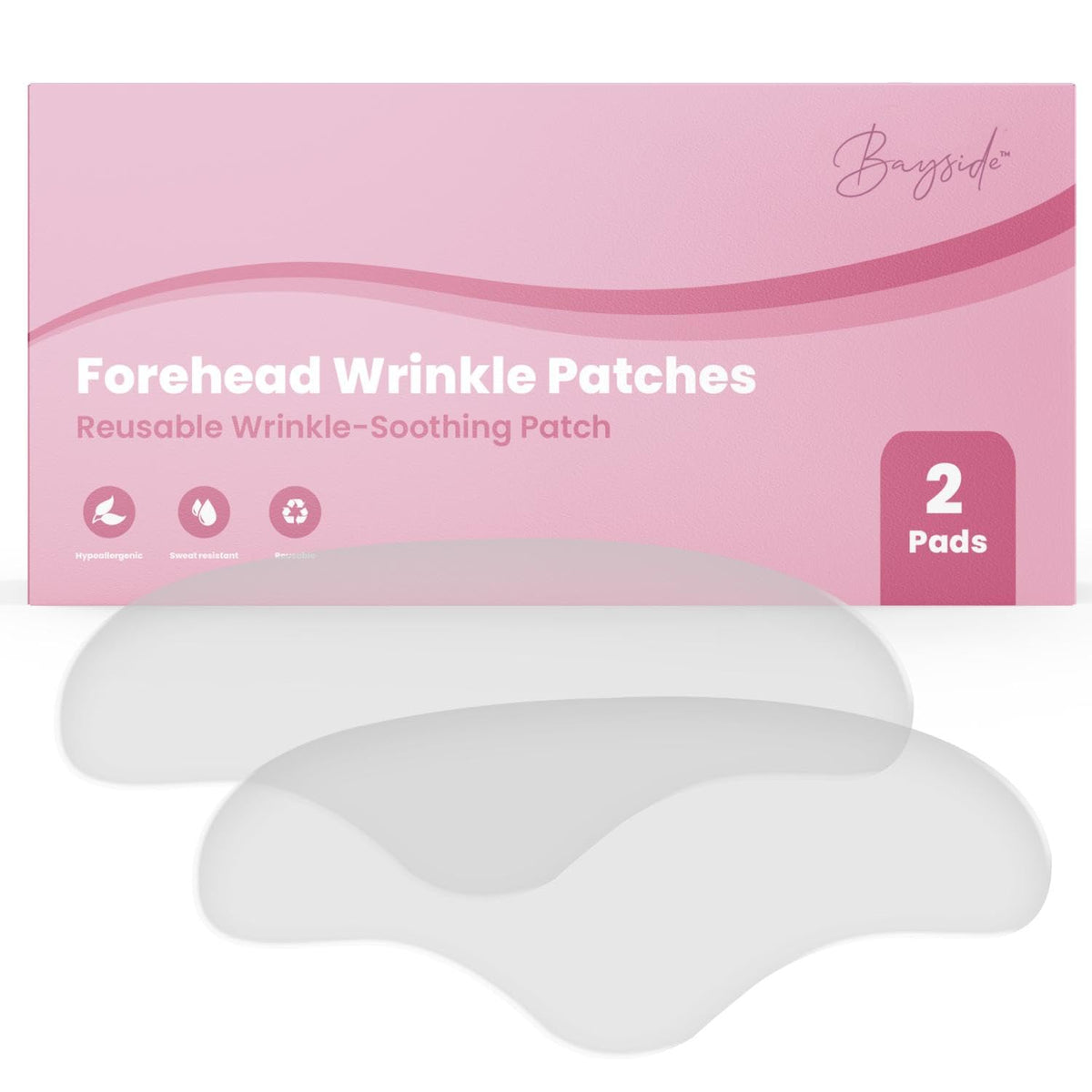 Bayside Forehead Wrinkle Patches front view with packaging
