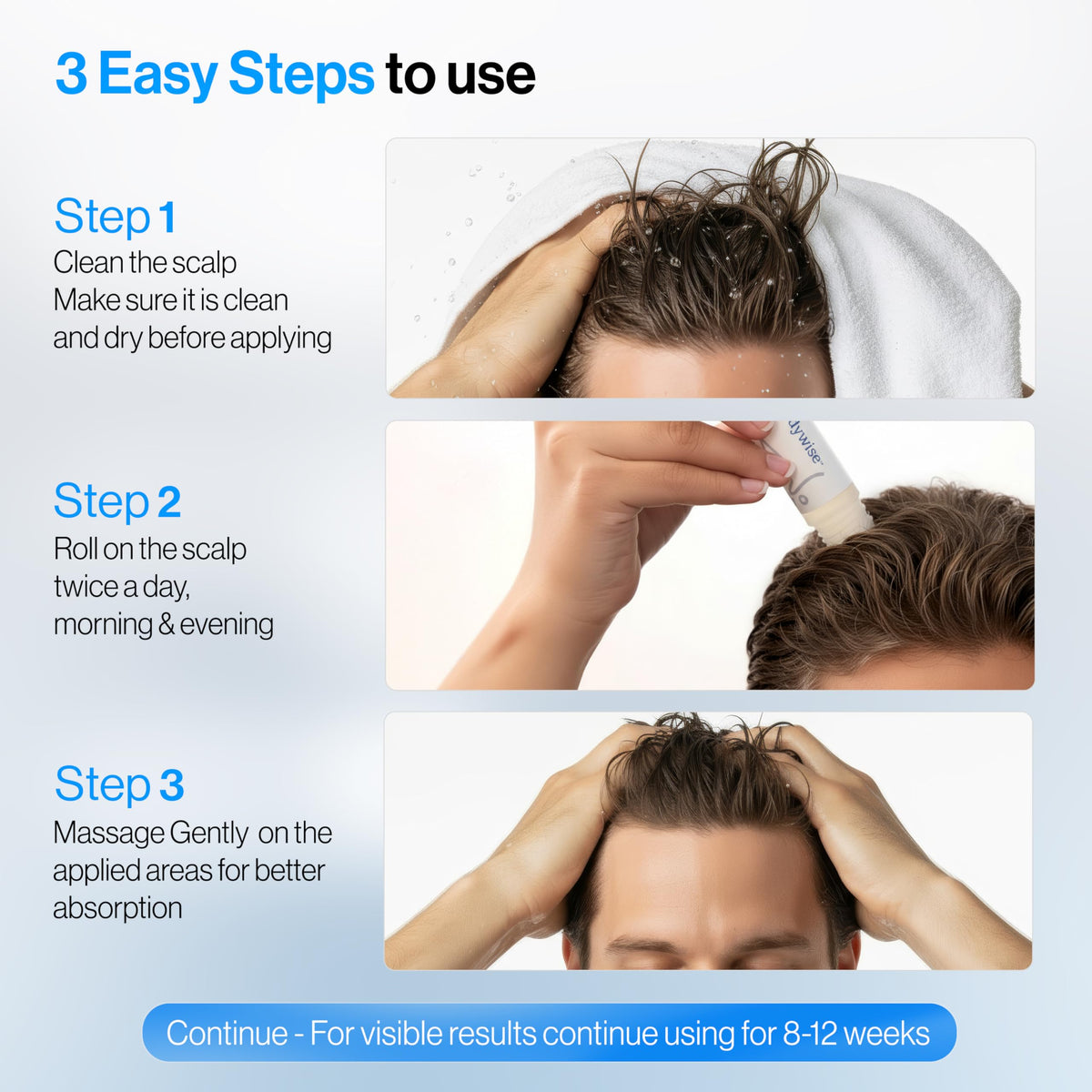 Be Bodywise Rosemary Hair Growth Serum Roll On 25ml with hair care products