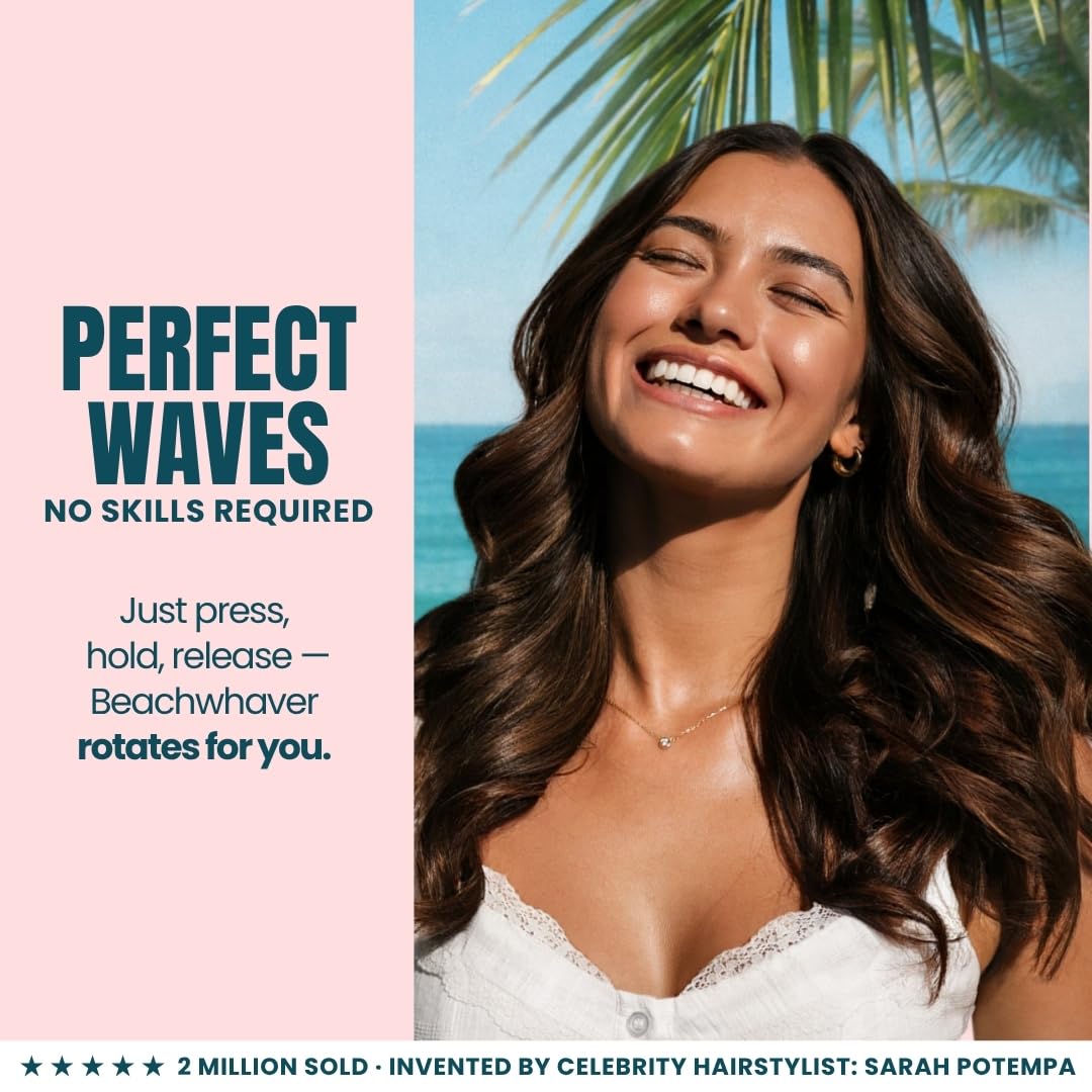 Beachwaver B1.25 curling iron heat setting controls