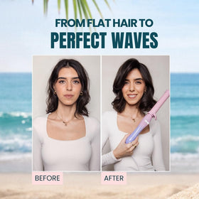 Beachwaver B1.25 curling iron with ceramic barrel close-up