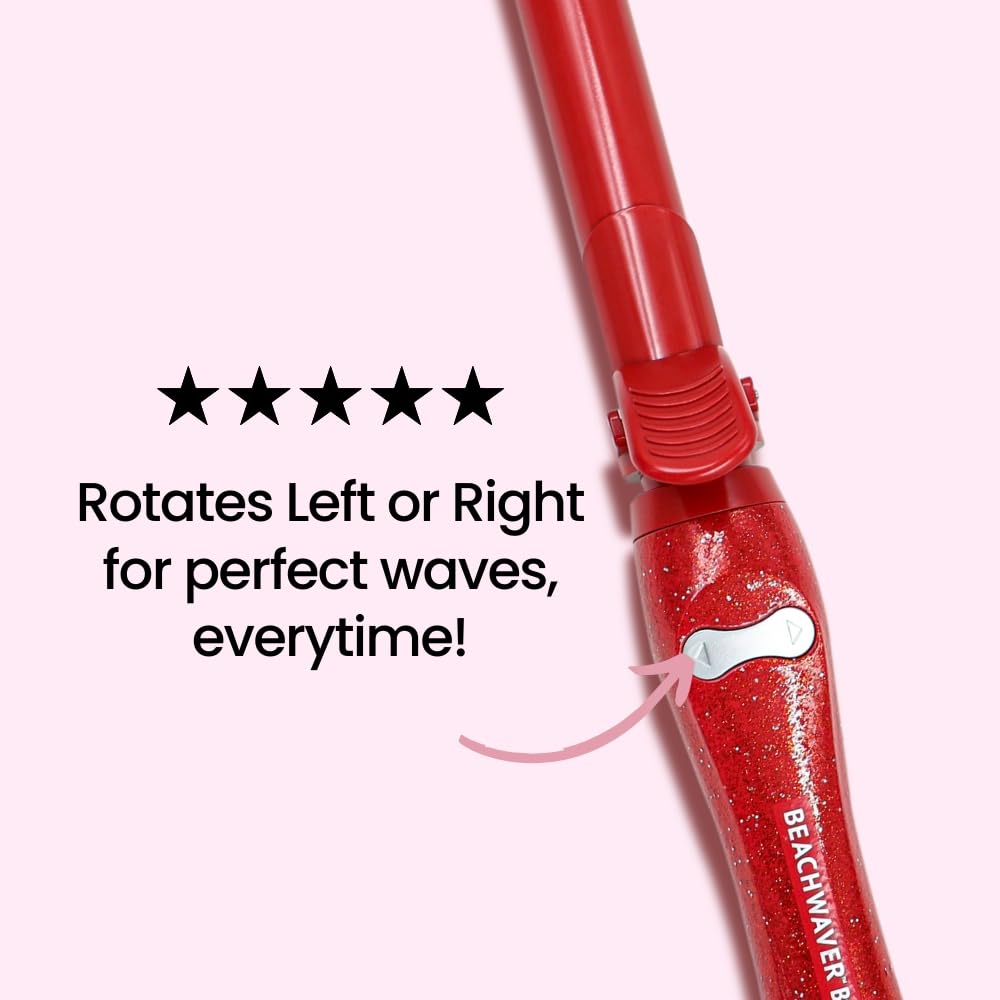 Beachwaver B1 Rotating Curling Iron ceramic barrel close-up