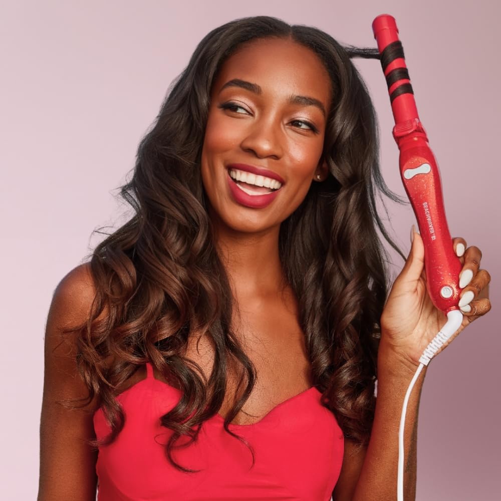 Beachwaver B1 Rotating Curling Iron in lifestyle setting