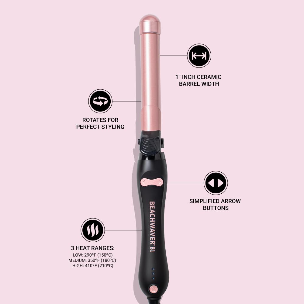 Beachwaver B1 Rotating Curling Iron Midnight Rose packaging