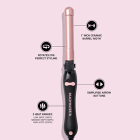 Beachwaver B1 Rotating Curling Iron Midnight Rose packaging