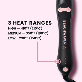 Beachwaver B1 Rotating Curling Iron Midnight Rose with swivel cord