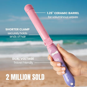 Beachwaver B1 showing simplified arrow buttons for rotation