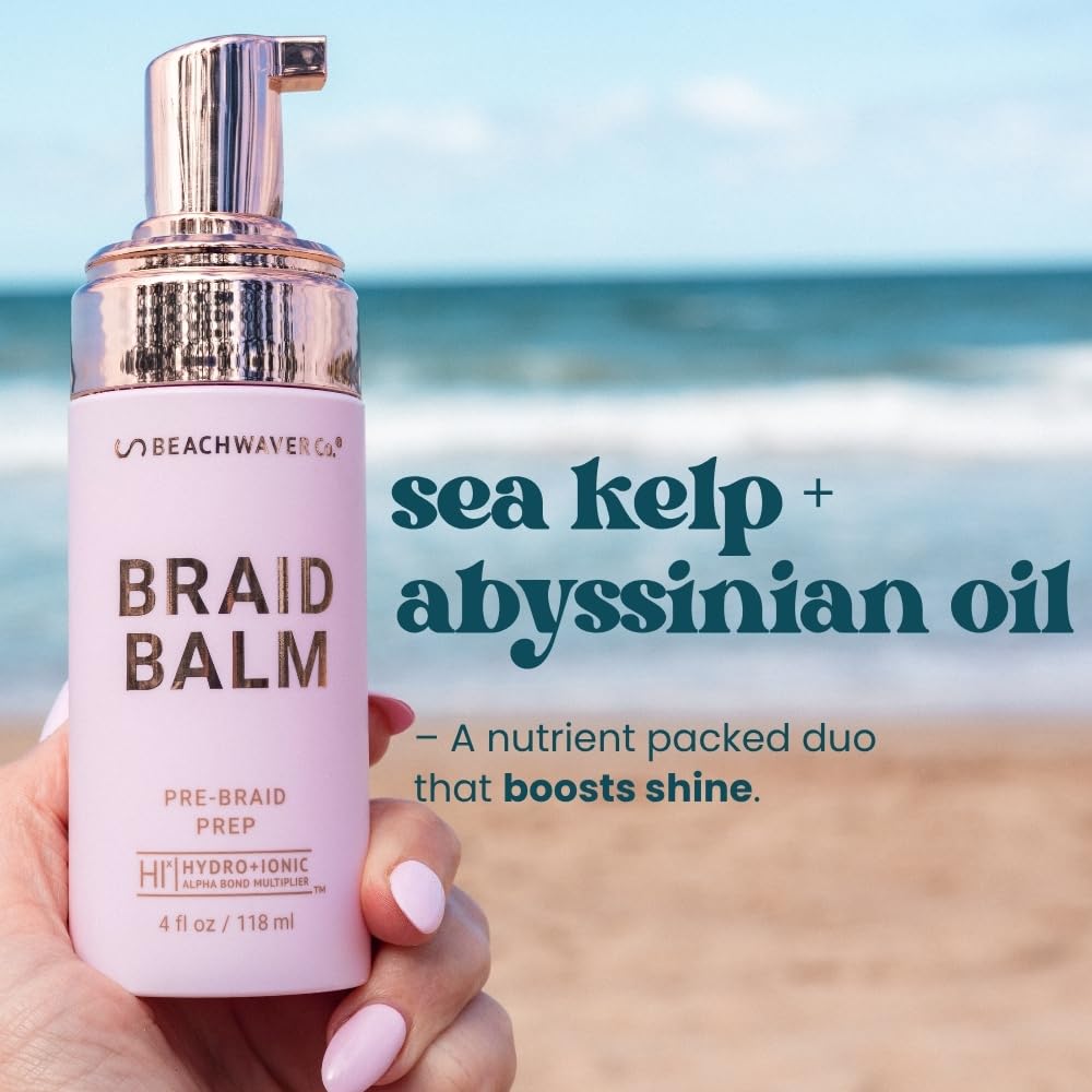 Beachwaver Braid Balm ingredients list on packaging