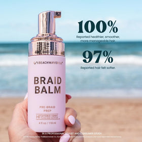 Beachwaver Braid Balm with tropical flowers