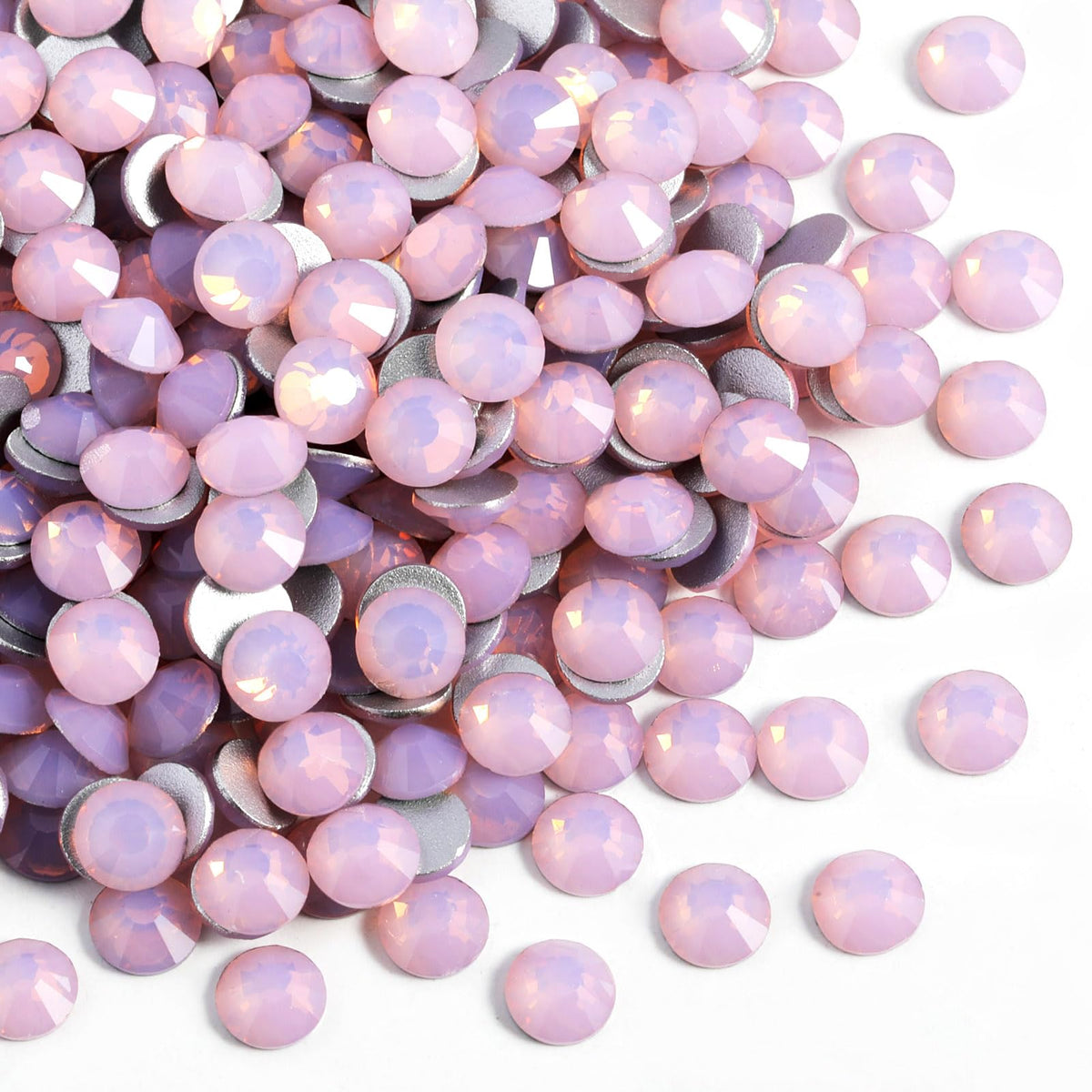 BEADSLAND Flat Back Crystal Rhinestones light rose opal pack front view