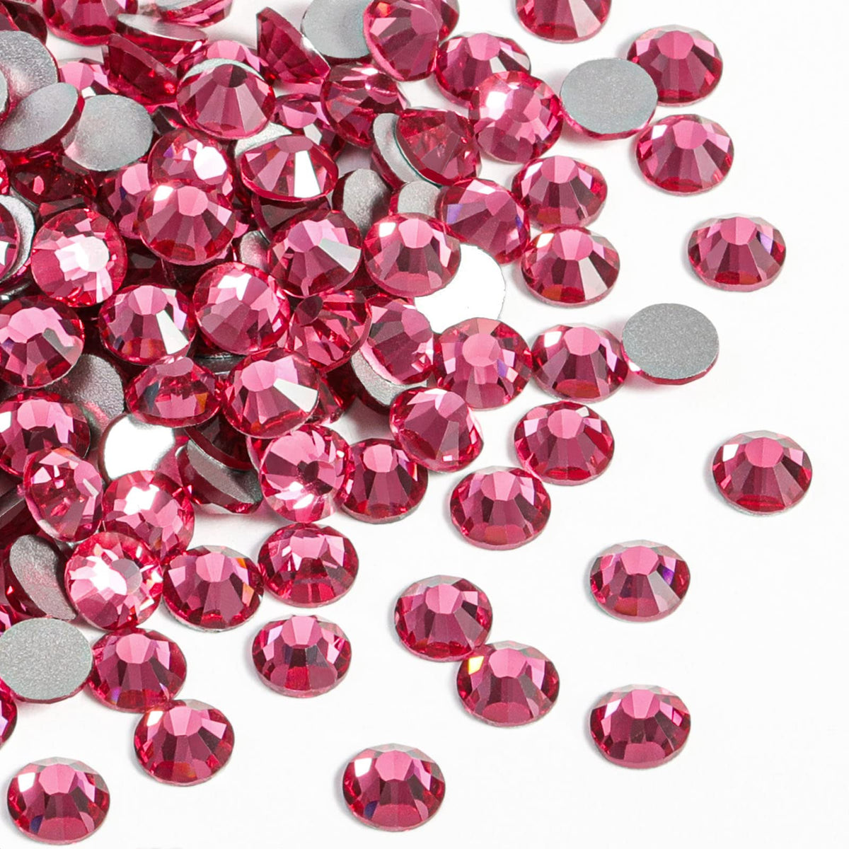 BEADSLAND Flat Back Crystal Rhinestones SS20 rose rhinestones pack front view