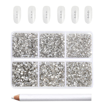 BEADSLAND Flatback Rhinestones 7200pcs assorted sizes in packaging