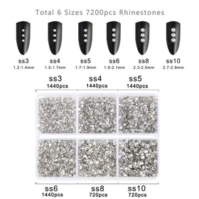 BEADSLAND Flatback Rhinestones used in nail art design