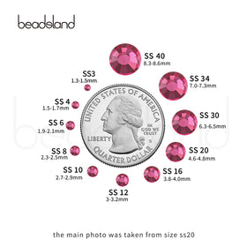 BEADSLAND rhinestones displayed on a craft project