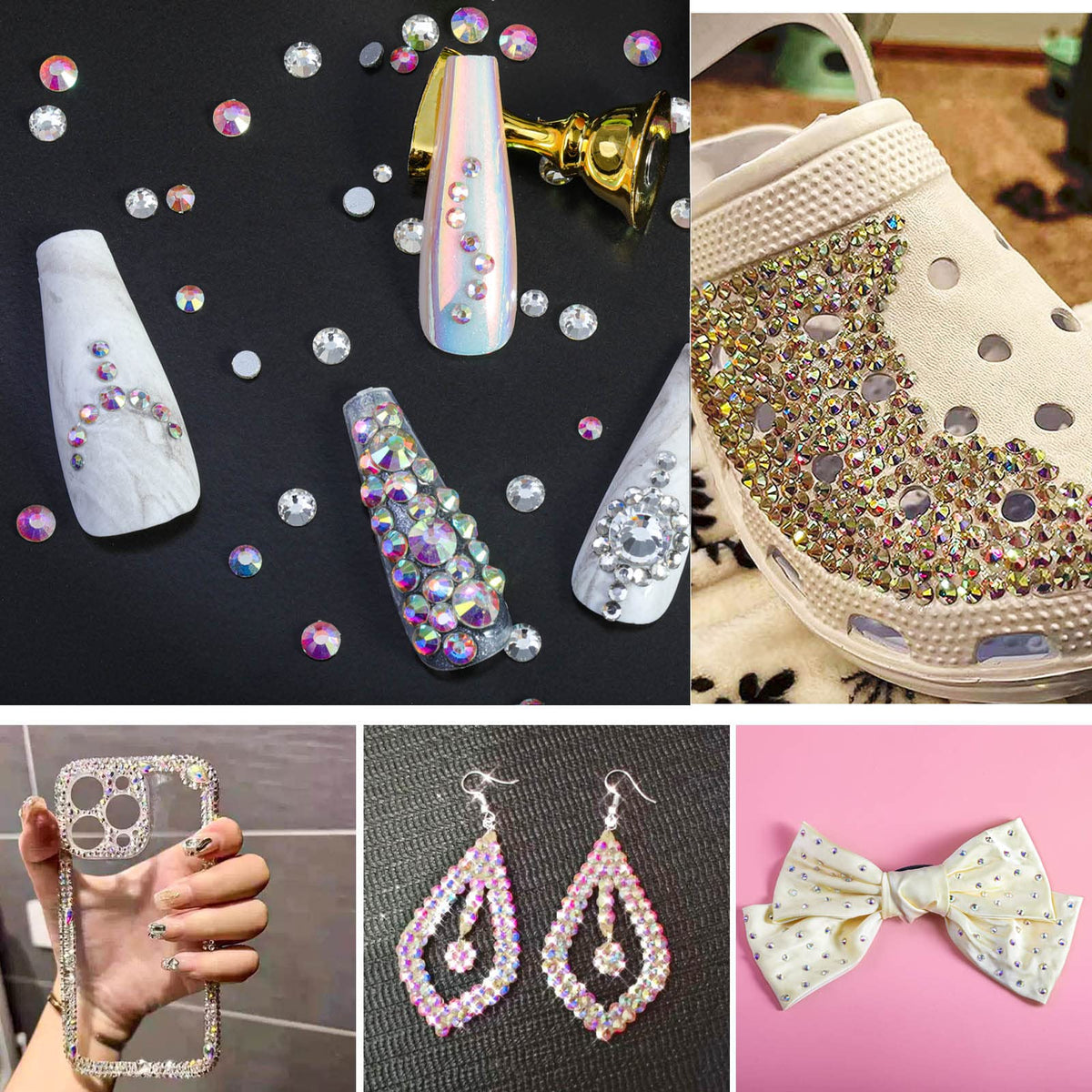 BEADSLAND rhinestones in a container showcasing size and quantity