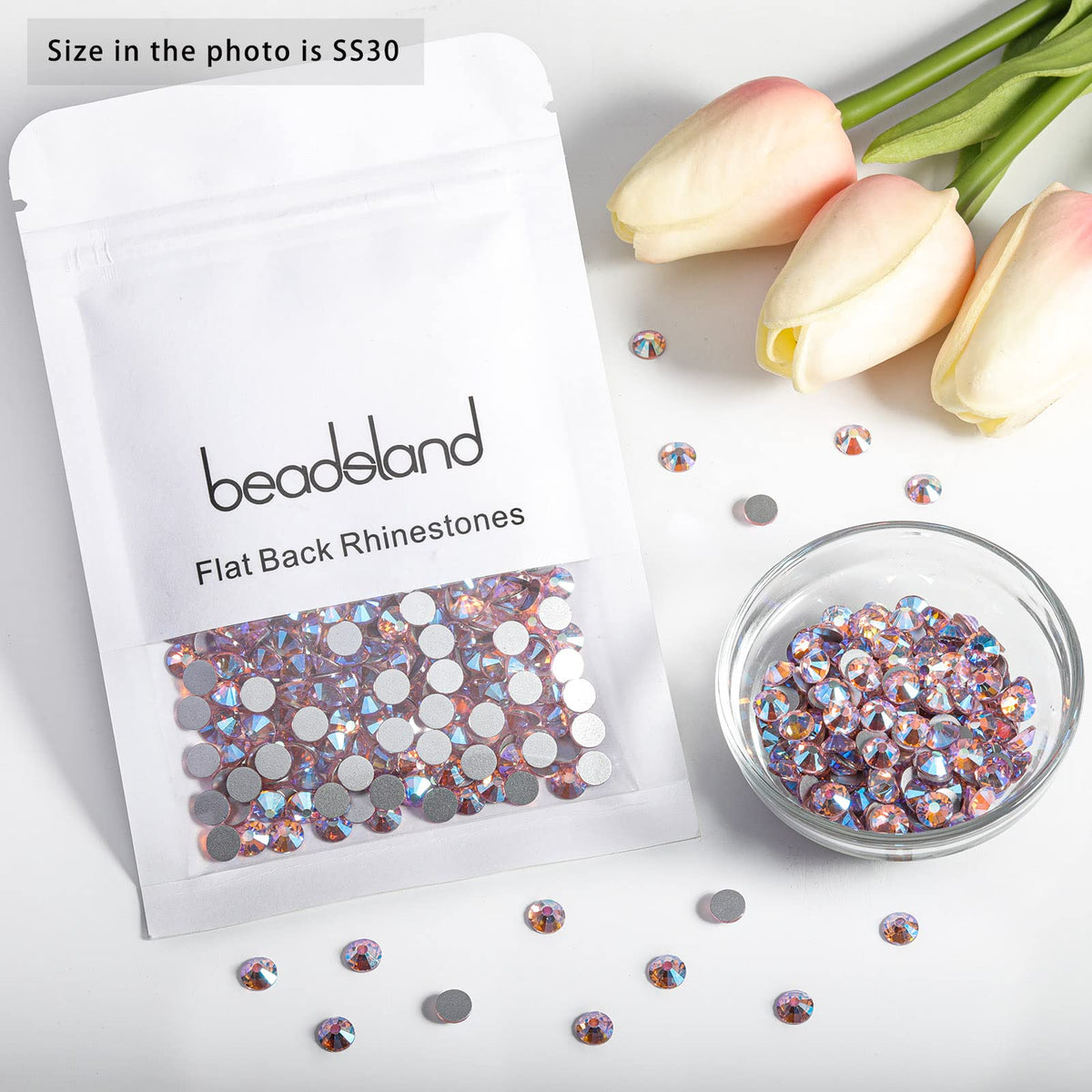 BEADSLAND rhinestones used in nail art design