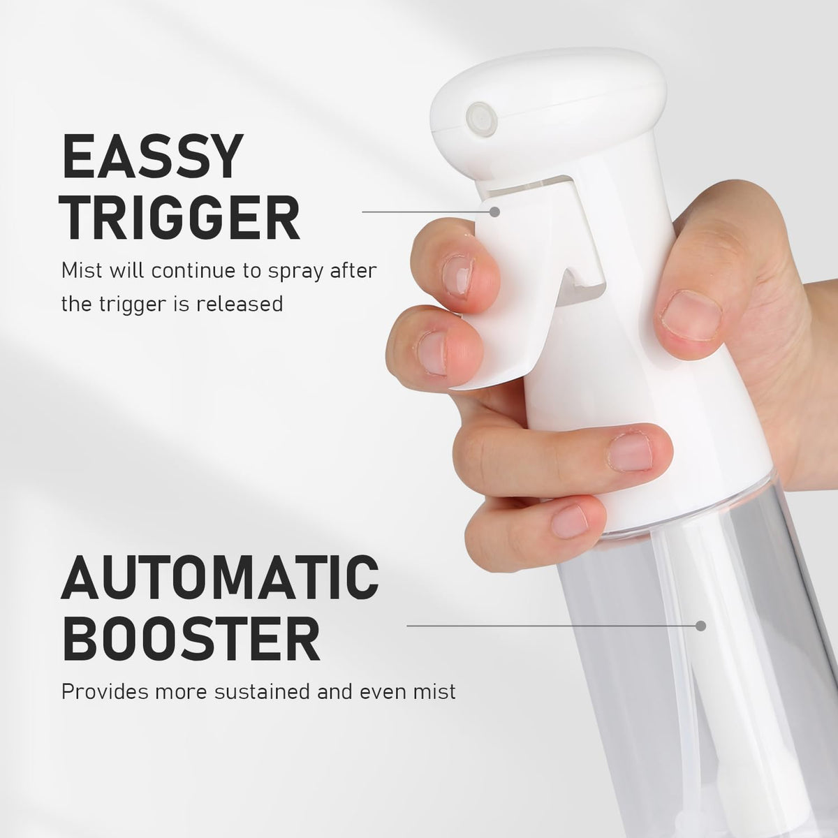 Bealee Continuous Spray Bottle in use for hair