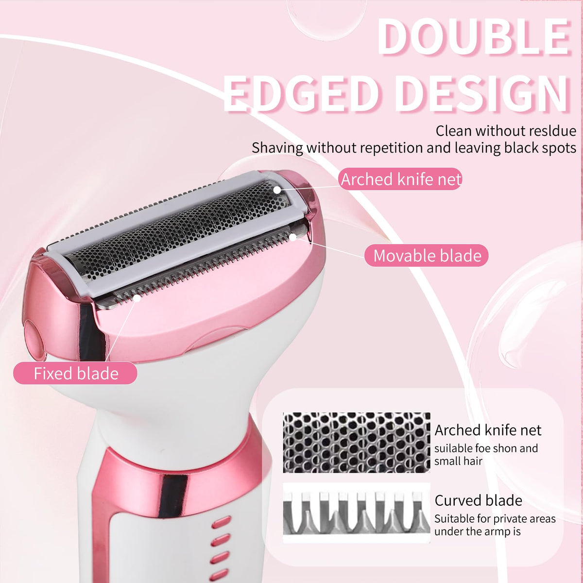 Beanify Electric Razor with body hair trimmer head
