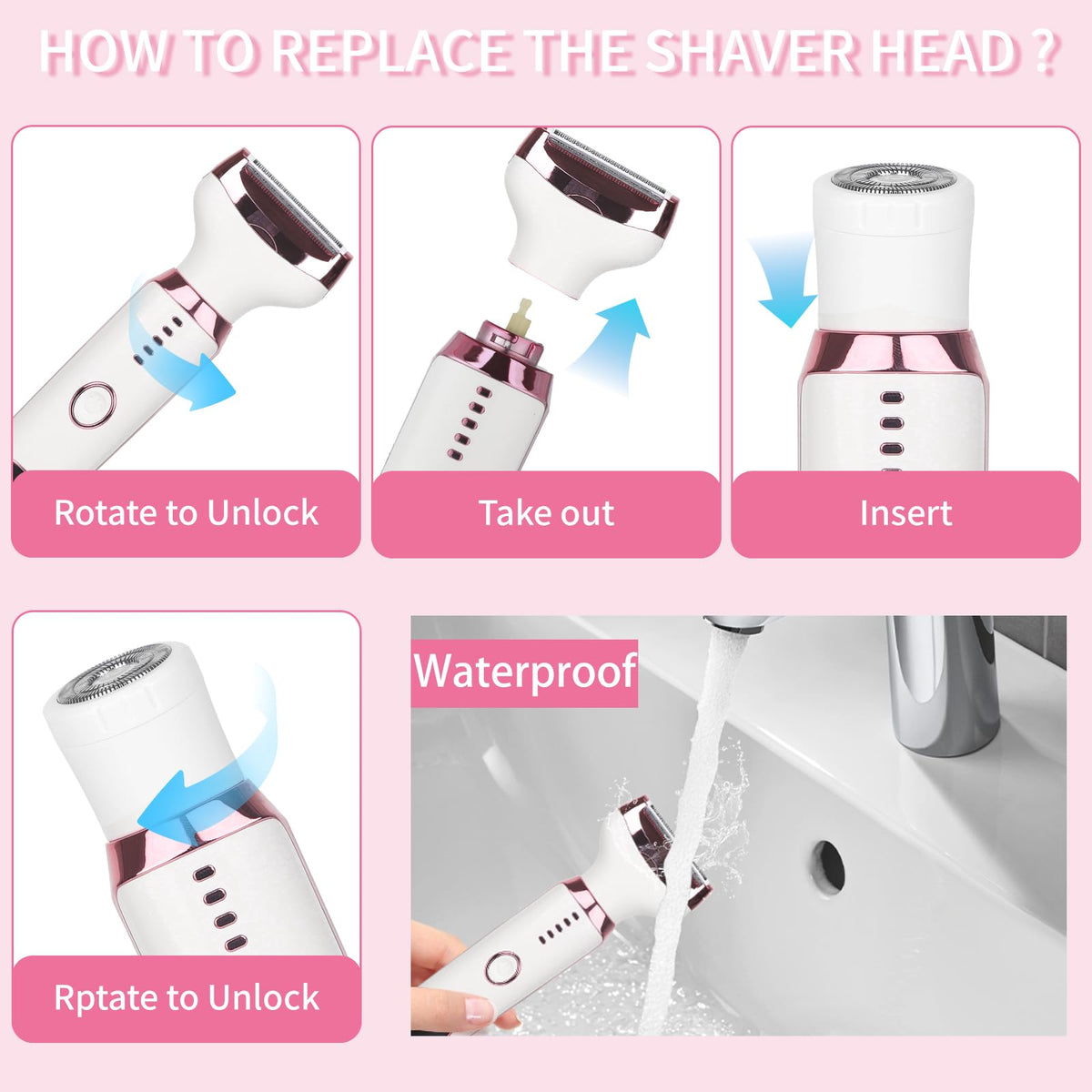 Beanify Electric Razor with eyebrow trimmer head