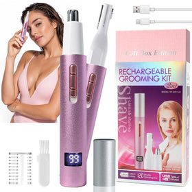 Beanify Nose & Ear Hair Trimmer front view in pink