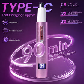Beanify Nose & Ear Hair Trimmer interchangeable heads