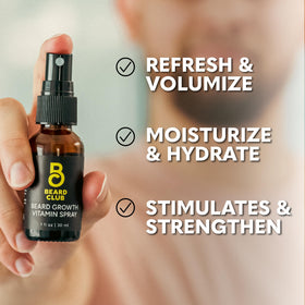 Beard Growth Vitamins on a wooden surface