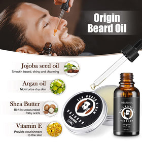 Beard oil bottle from Varolan with cedar wood scent