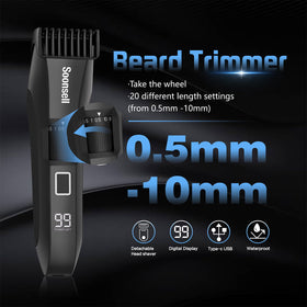 Beard trimmer from Soonsell with zoom wheel and length settings