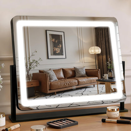 Bearolve 22-inch vanity mirror with LED lights front view