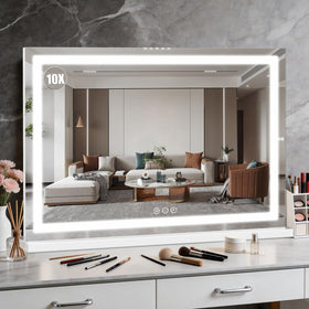 Bearolve Vanity Mirror 32x22 front view with LED lights