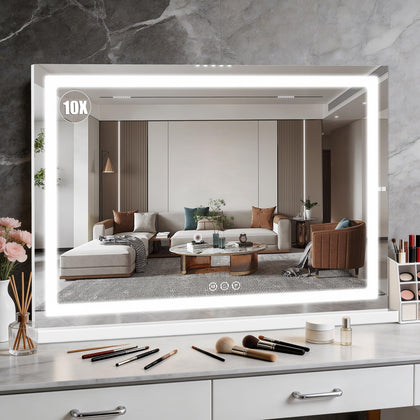 Bearolve Vanity Mirror 32x22 front view with LED lights