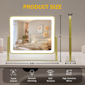 Bearolve Vanity Mirror 360° rotation feature