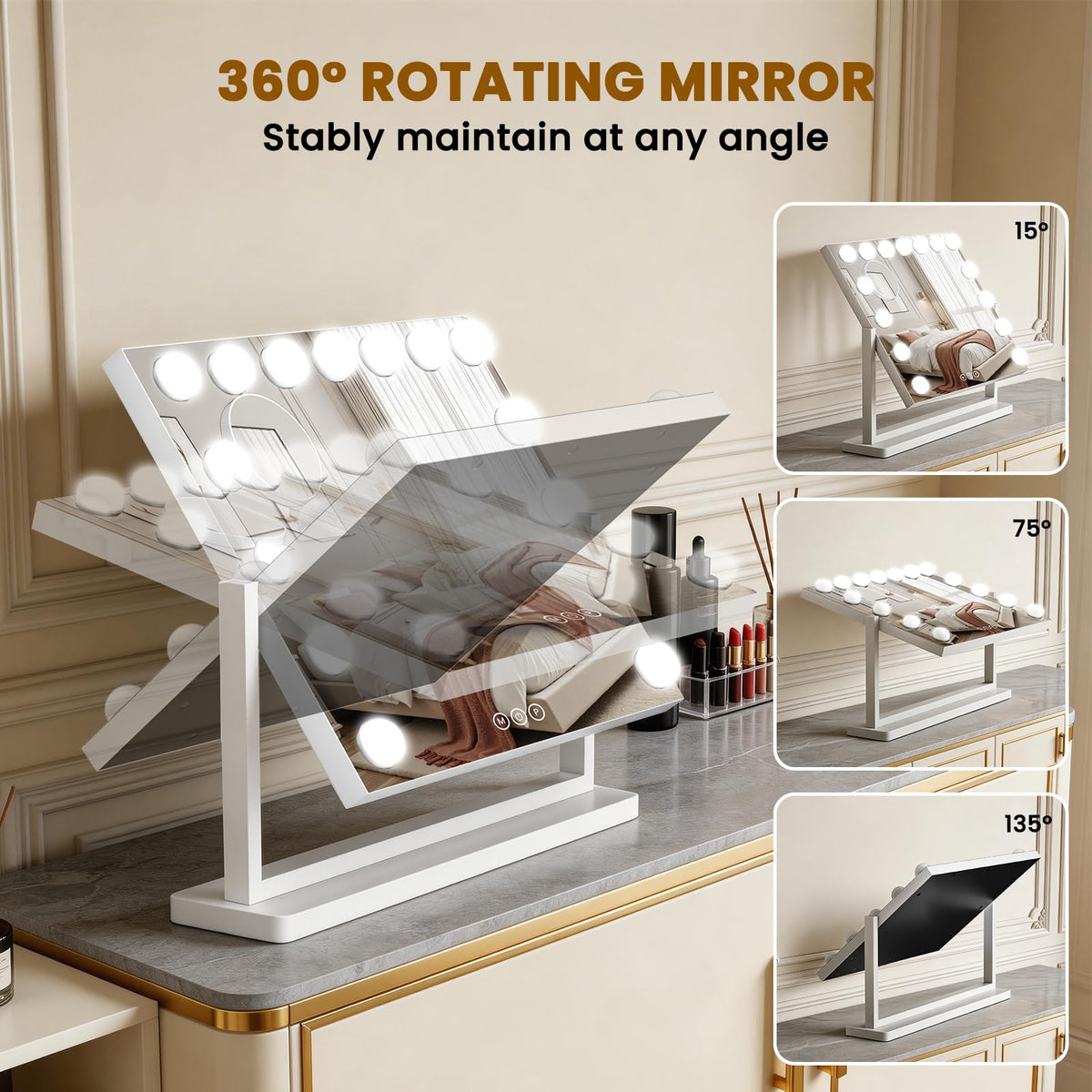 Bearolve Vanity Mirror in a stylish bedroom setting