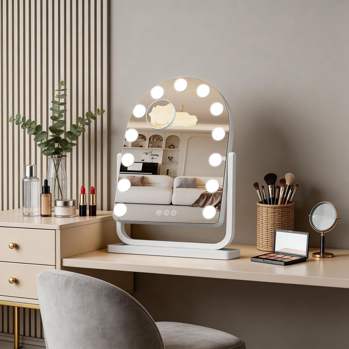 Bearolve Vanity Mirror in a stylish bedroom setting