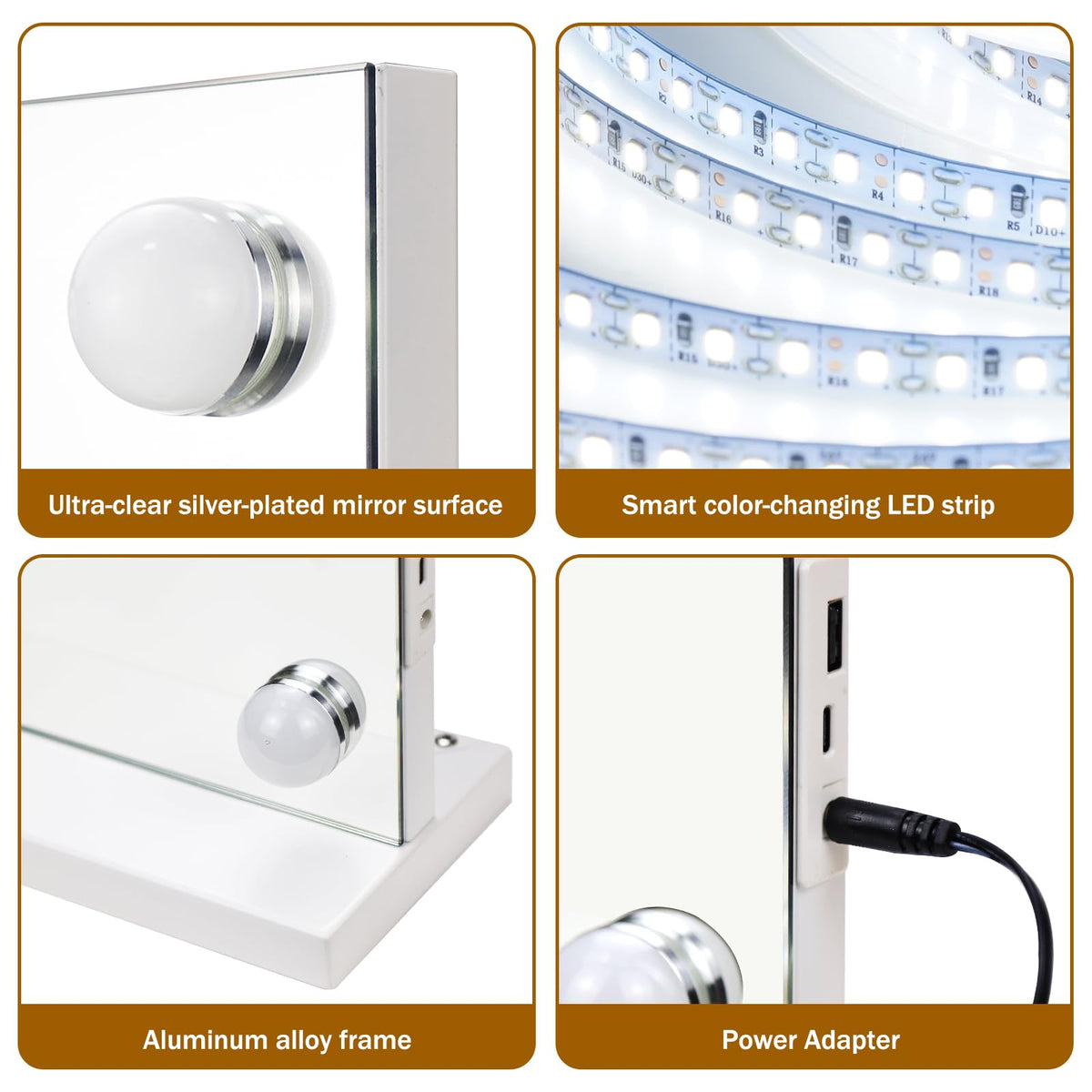 Bearolve Vanity Mirror packaging and accessories