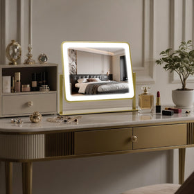 Bearolve Vanity Mirror showing 3-color lighting modes