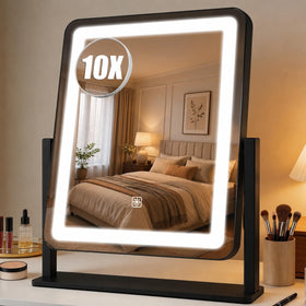 Bearolve Vanity Mirror with Lights front view, 12.2" x 15"
