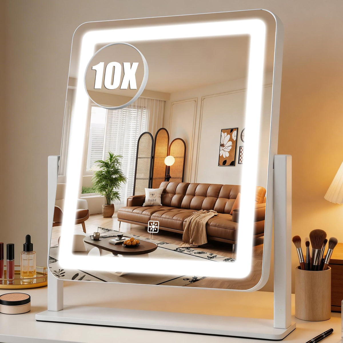 Bearolve Vanity Mirror with Lights front view