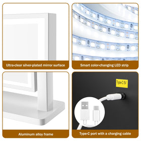 Bearolve vanity mirror with natural light mode activated
