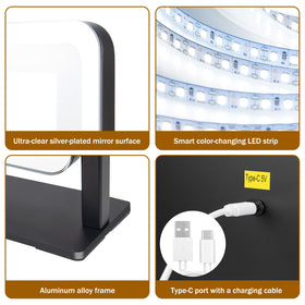 Bearolve vanity mirror with natural light setting