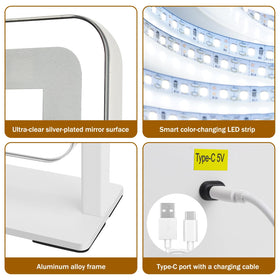 Bearolve Vanity Mirror with natural light setting