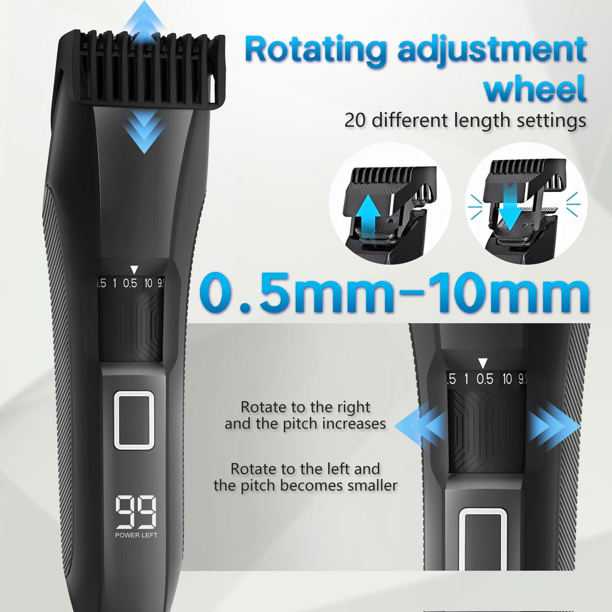 Beatslm Beard Trimmer with guide combs and accessories