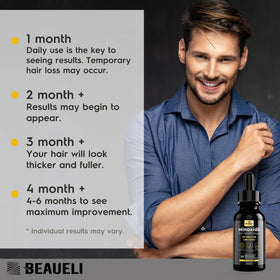 beaueli Hair Growth Serum 5% Minoxidil 1oz lifestyle use