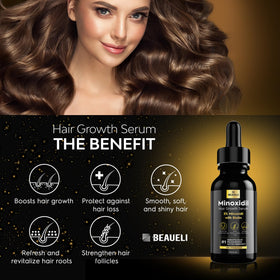 beaueli Hair Growth Serum 5% Minoxidil 1oz side view