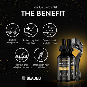 beaueli Minoxidil Beard Growth Kit 5% application instructions