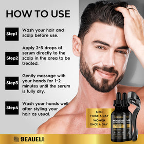 beaueli Minoxidil Beard Growth Kit 5% bottle with cap