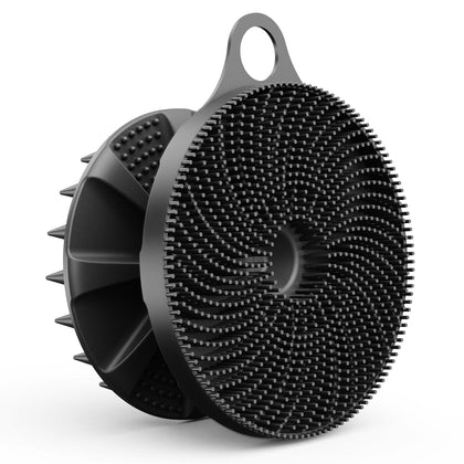 BEAUTAIL 2 in 1 Shower Brush front view with silicone bristles
