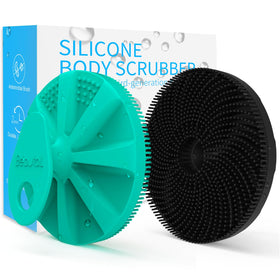 BEAUTAIL Silicone Body Scrubber front view with dual bristle design