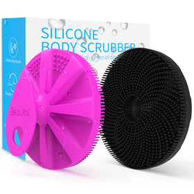 BEAUTAIL Silicone Body Scrubber front view with fins and points