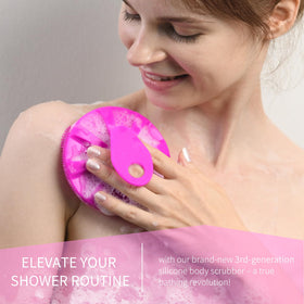 BEAUTAIL Silicone Body Scrubber in a bathroom setting